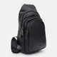 Сумка-слинг мужская кожаная Laras K104036bl Черная (ROZ6400170114) - изображение 4