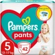 Подгузники-трусики Pampers Pants Размер 5 Эластичные 42 штуки Maxi 12-17 кг Удобные практичные - изображение 1