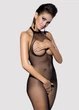 Комбінезон-сітка з відкритими грудьми Obsessive N101 Чорний S/M/L (SO7250) - зображення 3
