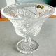 Фруктовниця на ножке Gold Crystal Bohemia 155 мм хрусталь прозрачная Чехия - изображение 1