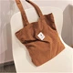 Сумка для покупок/шоппер/тоут через плече 7л вельветова VelvetBag коричнева (LB-66096) - зображення 5