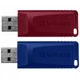 USB флеш накопитель Verbatim 2x32GB Store'n'Go Slider Red/Blue USB 2.0 (49327) - изображение 3