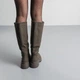Сапоги женские Fashion Attraction 3852 38 размер 24,5 см Оливковый 4432426 - изображение 5