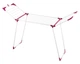 Сушилка для белья Wenko Summer Dry, 13м, 153x76x46 см, металл, белый, розовый - изображение 1