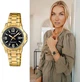 Женские практичные часы Casio LTP-V004G-1BUDF Черные с золотистым - изображение 4