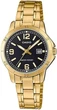 Женские практичные часы Casio LTP-V004G-1BUDF Черные с золотистым - изображение 6