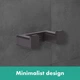 Крючок настенный двойной HANSGROHE ADDSTORIS черный металл 41755670 - изображение 3