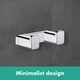 Крючок настенный двойной HANSGROHE ADDSTORIS хром металл 41755000 - изображение 3