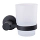 Стакан для зубных щеток подвесной GLOBUS LUX BS8409 черный стекло 000021201 - изображение 1