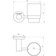 Стакан для зубных щеток подвесной GLOBUS LUX SS 8409 хром стекло 000018155 - изображение 2