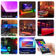 Світлодіодна стрічка RGB USB-5 метра з Bluetooth контролером, різнобарвного світіння, керування з телефону APP - зображення 5