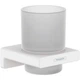Стакан для зубных щеток HANSGROHE ADDSTORIS 41749700 81мм округлый стеклянный белый - изображение 1