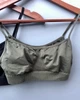 Безшовний топ з тонкими бретелями L/XL хакі - зображення 5
