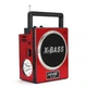 Радиоприемник аккумуляторный NNS-904 USB+SD с фонариком красный - изображение 1