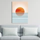Картина Холстович Minimal Sunset 30x40 см. Абстрактная картина в стиле минимализм Закат для офиса, кабинета психолога, гостиной, спальни, кухни, интерьера - изображение 2