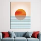 Картина Холстович Minimal Sunset 30x40 см. Абстрактная картина в стиле минимализм Закат для офиса, кабинета психолога, гостиной, спальни, кухни, интерьера - изображение 3