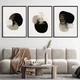 Модульная картина Холстович Oval minimalism 135х60 см. Интерьерная картина в стиле минимализм для гостиной, спальни, кухни, офиса - изображение 1