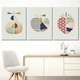 Модульна картина Холстович Abstract fruits 225х100 см. Картина Анотація фруктів у вітальню, спальню, кухню, офіс, інтер'єрна - зображення 2
