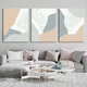 Модульная картина Холстович Pastel Curves 90х40 см. Абстрактная картина в стиле минимализм для гостиной, спальни, кухни, офиса, интерьера - изображение 4