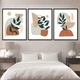 Модульная картина Холстович Plants and Shapes 90х40 см. Интерьерная картина абстракция для гостиной, спальни, кухни, офиса - изображение 2