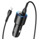 Автомобильное зарядное устройство в прикуриватель Hoco NZ3 Clear Way |2Type-C, 40W/3A, PD/QC| с кабелем Lightning 1м Black - изображение 5