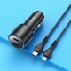 Автомобильное зарядное устройство в прикуриватель Hoco NZ3 Clear Way |2Type-C, 40W/3A, PD/QC| с кабелем Lightning 1м Black - изображение 12