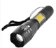 Ручной LED фонарь аккумуляторный фонарик и боковая COB лампа USB зарядка UKC BL-Т6-29 5385 - изображение 1