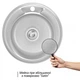 Кухонна мийка WEZER 490(06) Satin 490x180 мм + сифон - зображення 2