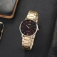 Классические Наручные часы CASIO MTP-VT01G-5B Желтое золото\бордовый экран - изображение 2