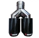 Насадки акрапович Akrapovic глянцевые Двойные 64-67мм 89мм - изображение 1