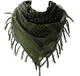 Платок шарф арафатка, шемаг, куфия 110см - Black/Green - изображение 1