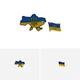Патріотичний прапор України значок з гербом тризуб і карта України пін металевий синьо - жовтий - зображення 13