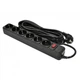 Сетевой фильтр питания Patron 5.0 m, 3*1.5mm2 (SP-1665) 6 розеток BLACK (EXT-PN-SP-1665) (154482) - изображение 1