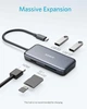 Хаб Anker PowerExpand Premium 5-in-1 USB-C to HDMI 4K Media Hub Gray (A8334HA1) - изображение 2