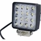 LED фара 12 24 Вольт. Светодиодная лэд фара на 16 диодов квадрат - изображение 1