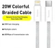 Кабель Baseus Dynamic Series Fast Charging Data Cable Type-C to iP 20W 1m CALD000002 White - изображение 2