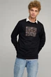 Світшот чоловічий OVERSIZE /no flis/ S Чорний (BSMB30058) - изображение 1