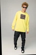 Світшот чоловічий OVERSIZE /no flis/ S Жовтий (BSMSY30069) - изображение 2