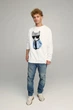 Світшот чоловічий OVERSIZE /no flis/ L Білий (BSMW30082) - изображение 2