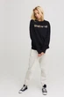 Світшот жіночий oversize /no flis/ S Чорний (BSWB30070) - изображение 2