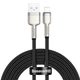 Кабель BASEUS Lightning Cafule Series Metal Data Cable |2M, 2.4A| (CALJK-B02) черный - изображение 1