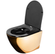 Підвісний унітаз Rea Carlo flat mini gold/black REA-C8990 - зображення 3