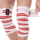 Бинты на колени для приседаний Zelart 167076 длина 2м White-Red - изображение 3