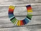 Колье из чешского бисера HatynkaUA Rainbow Necklace ручной работы "Радуга" (SUN999_01) - изображение 2