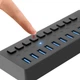 USB-хаб Acasis P-10 разветвитель 10 в 1 Черный - изображение 2