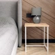Стіл журнальний Квадро S Adore Decor Білий + Дуб (метал/ламінована ДСП) (QUwS-dD) - зображення 1
