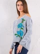 Свитер c элементами вышивки Boohoo EE00782 L (44982L) Серый - изображение 3