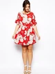 Чайное платье с китайским цветочным принтом Alice&nbsp;&&nbsp;You AS452976 XXXXL (10746XXXXL) Красный - изображение 4