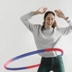 Обруч масажний Hula Hoop 90 см рожево-сірий (KAT11714) - зображення 3