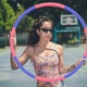 Обруч масажний Hula Hoop 90 см рожево-сірий (KAT11714) - зображення 5